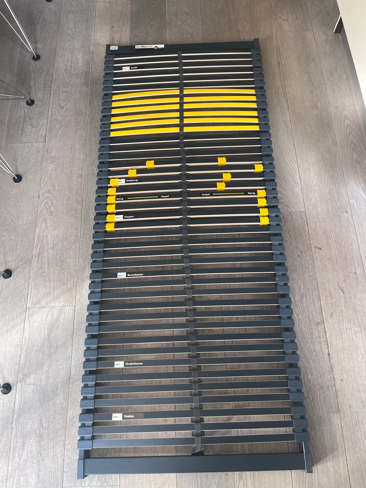 2x Bossflex 600 lattenbodem 80x200 cm – zo goed als nieuw, Ophalen, Eenpersoons, Zo goed als nieuw, 80 cm