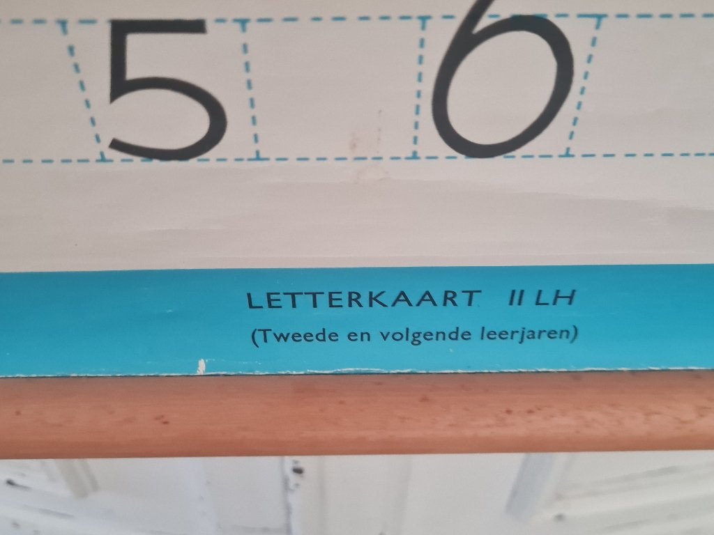 Vintage schoolplaat letters schrijven, Ophalen of Verzenden, Overige thema's