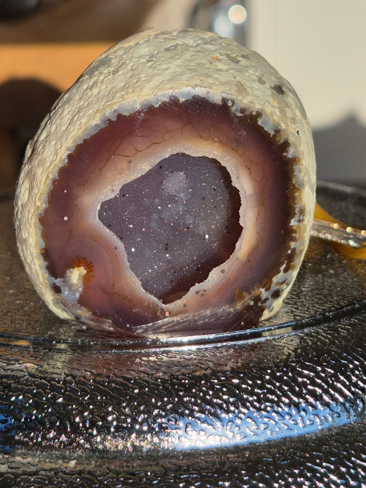 Agaat geode sculptuurtje, Ophalen of Verzenden