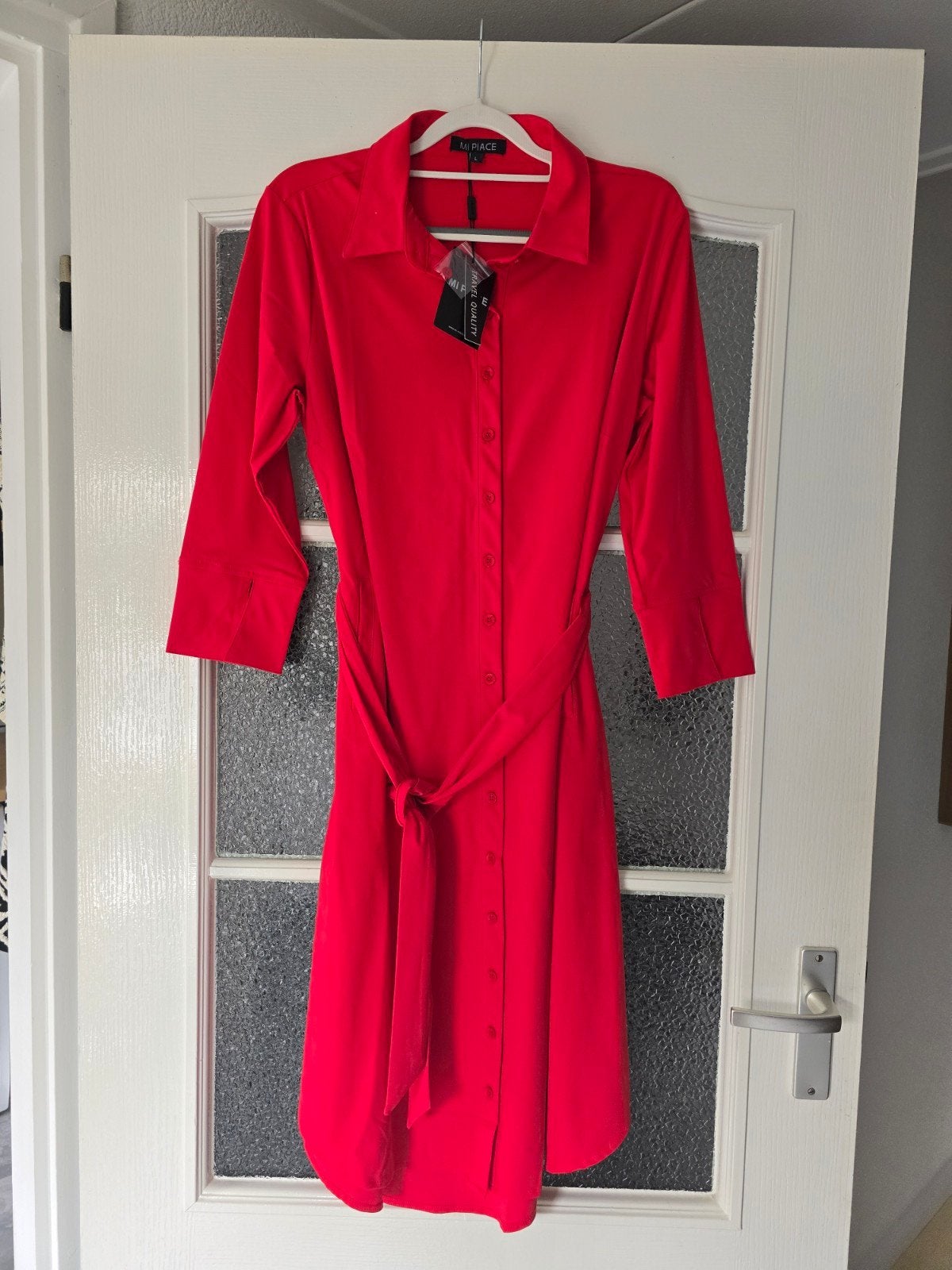 nieuw mi piace travel L jurk rood, Ophalen of Verzenden, Nieuw, Rood, Onder de knie