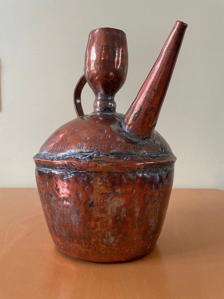 Antieke Islamitische koperen thee/koffiepot Arabische Dallah, Antiek en Kunst, Ophalen of Verzenden, Koper