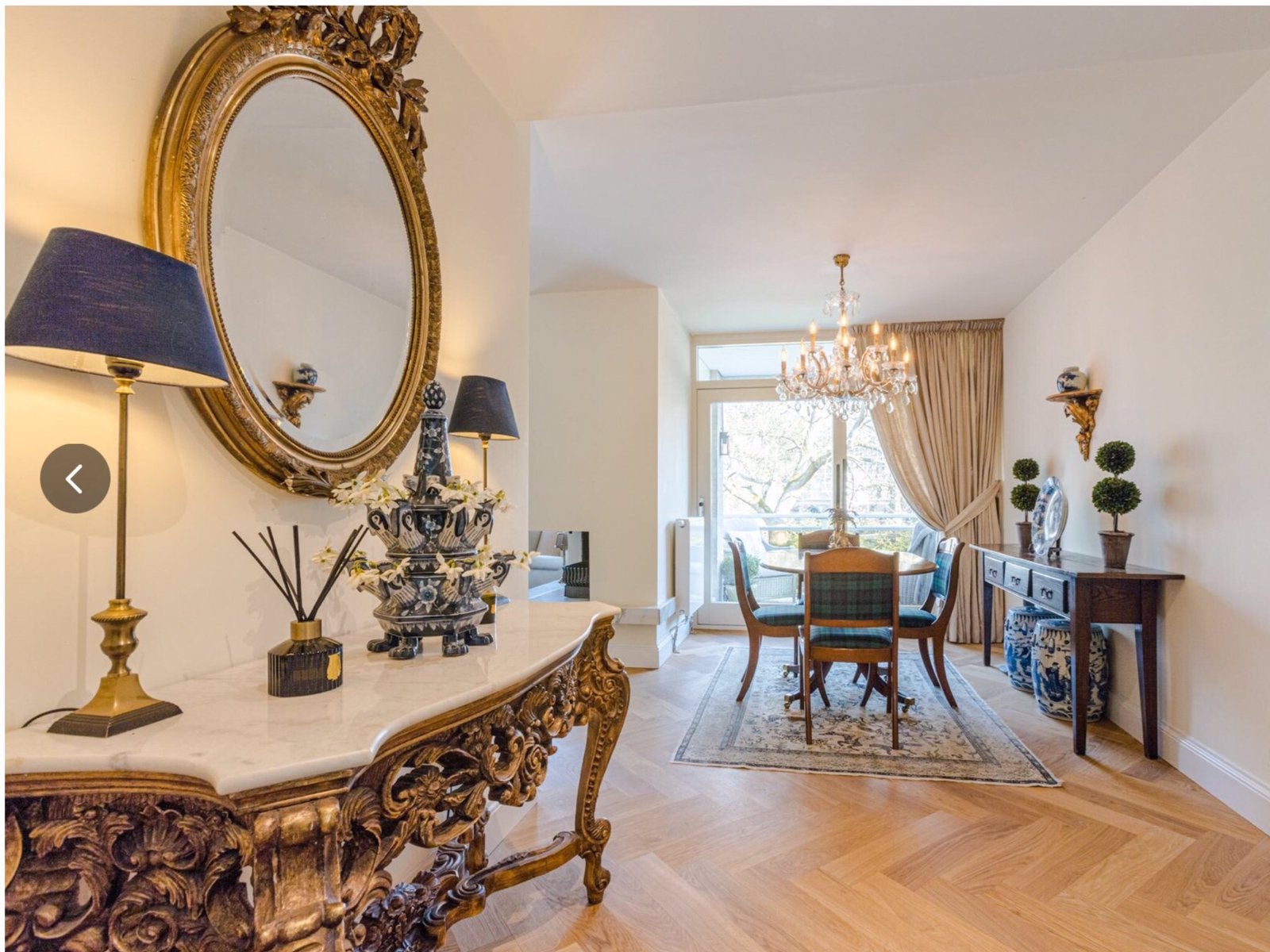 Italiaanse uit hout gesneden console tafel., Ophalen