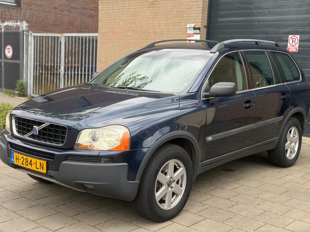 Volvo XC90 2.5 T 7p Leder Automaat rijdt en schakelt prima, Gebruikt, Zwart, Navigatiesysteem, Blauw
