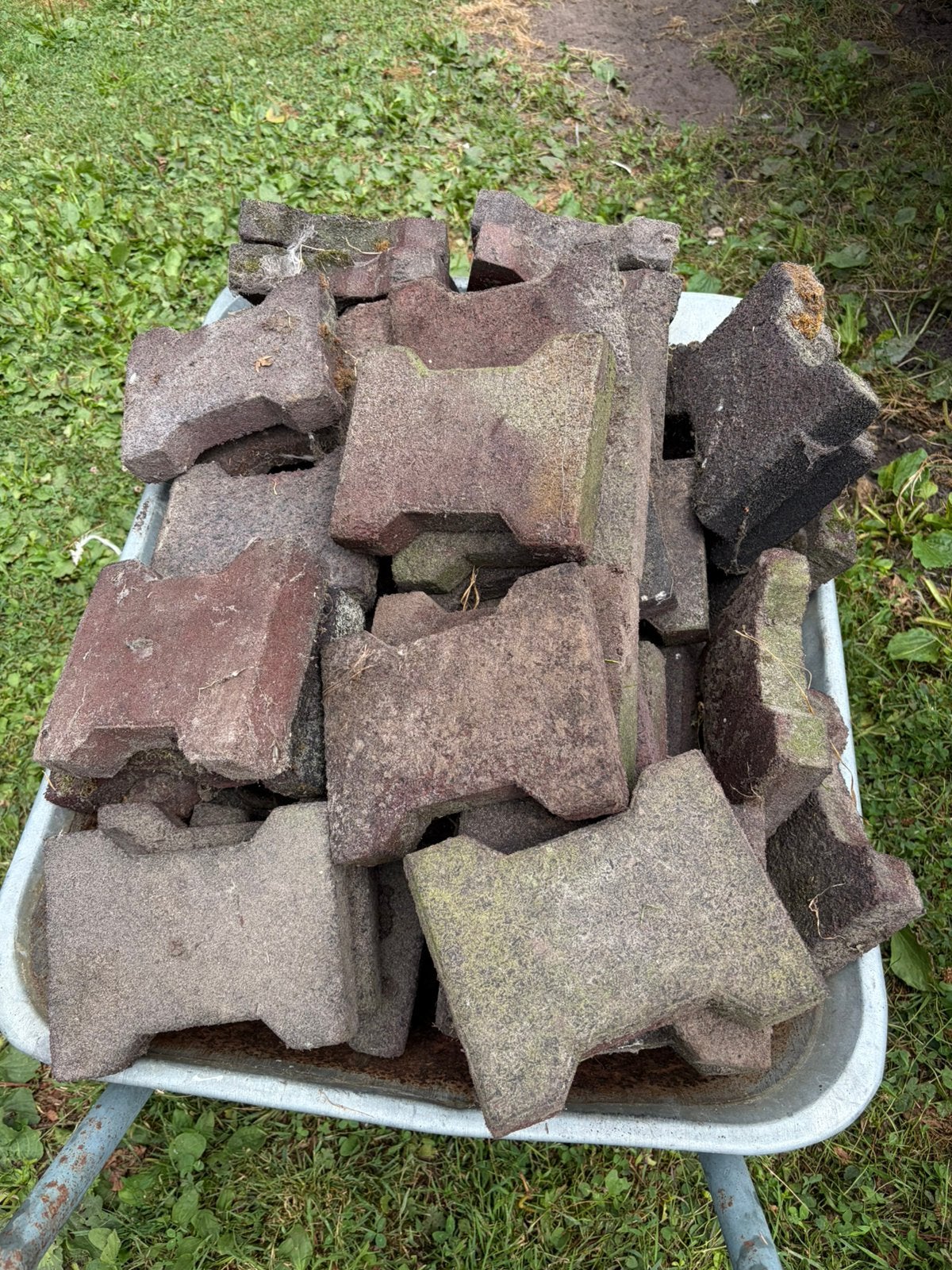 Gratis afhalen rubber H-klinkers, Ophalen, Gebruikt, Rubber, Klinkers
