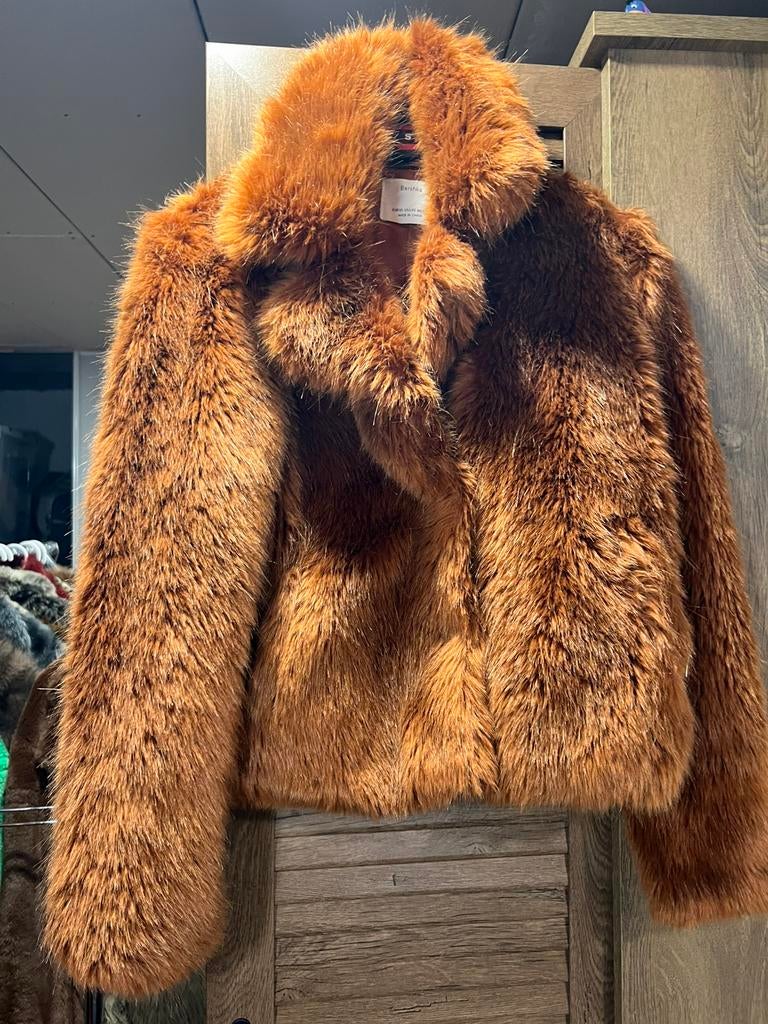 mooie bontjas, Kleding | Dames, Jassen | Winter, Ophalen of Verzenden, Zo goed als nieuw, Maat 34 (XS) of kleiner, Bruin