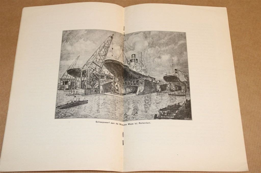 Nederland in Woord & Beeld: Scheepswerf Rotterdam [ca. 1935], Ophalen of Verzenden, Gelezen
