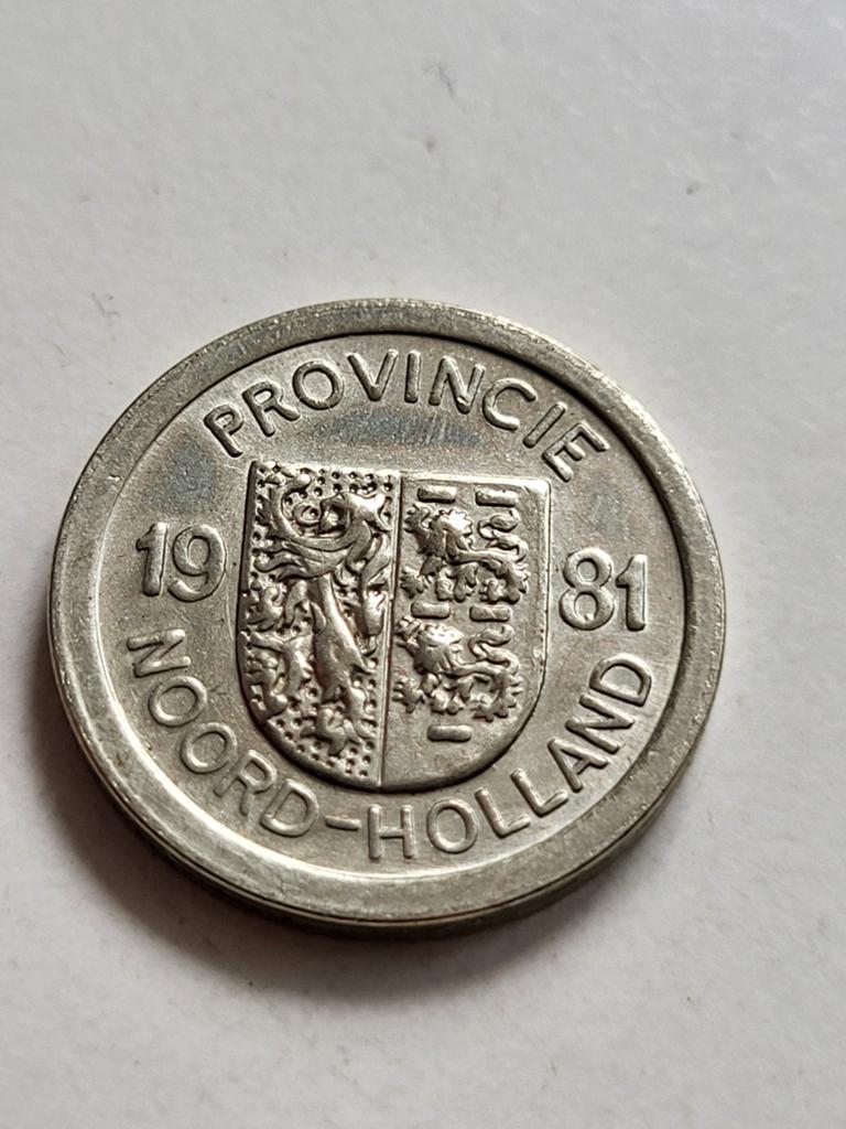 Ronde penning 5 Cents Provincie Noord-Holland 1981, Ophalen of Verzenden