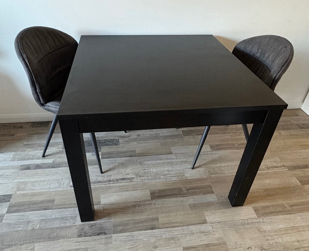 Eettafel zwart, Huis en Inrichting, Ophalen, Gebruikt, Vierkant, Vier personen