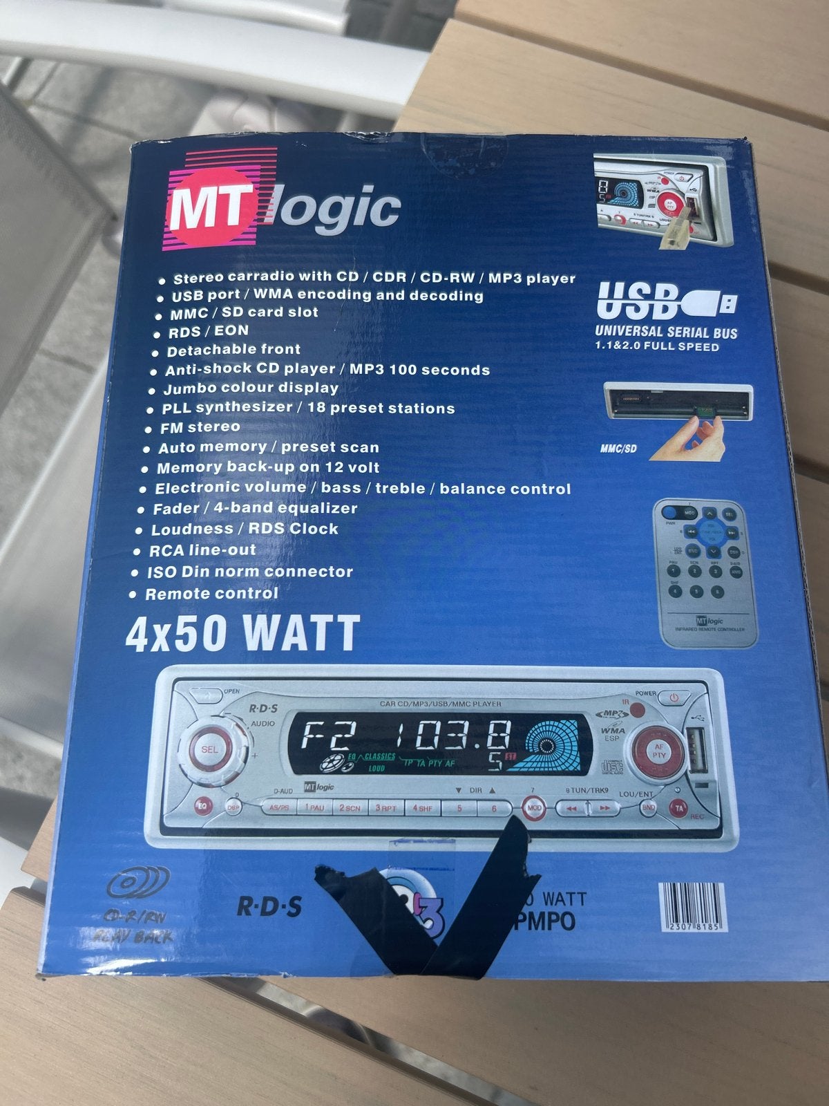 MT Logic Autoradio met CD/USB/MP3 Speler, Ophalen, Nieuw
