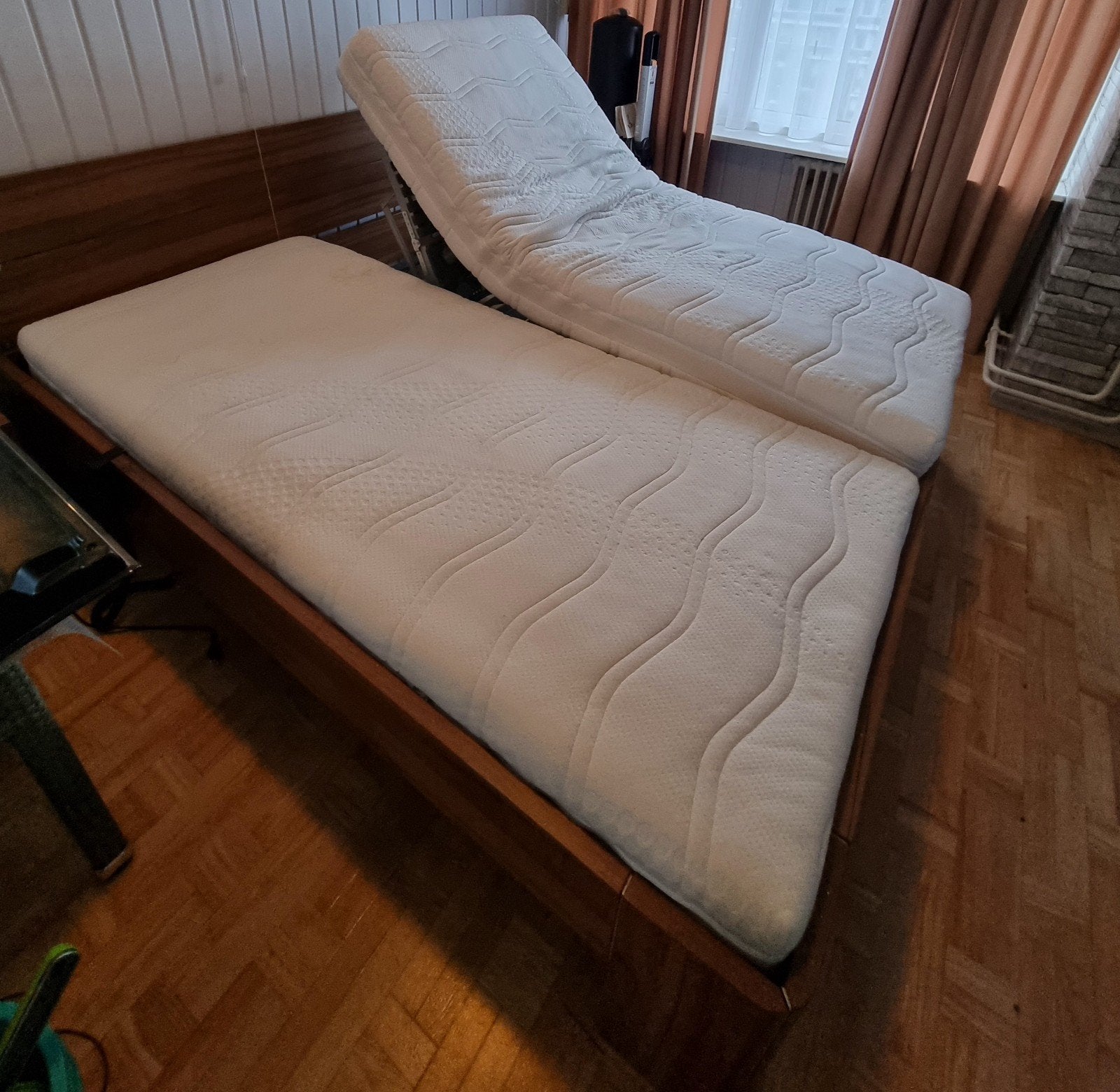 2 persoons Electrisch bed, Ophalen, Gebruikt, Tweepersoons, 180 cm