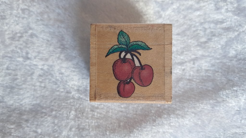 z.g.a.n. stempel Kersen, Stamp City, Z8601, fruit, bloei, Ophalen of Verzenden, Zo goed als nieuw, EZ-mounted stempel
