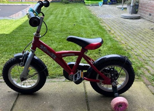 12 inch kinderfiets met zijwieltjes, Ophalen, Zo goed als nieuw, Minder dan 16 inch, Zijwieltjes
