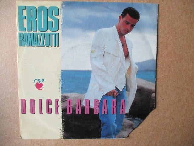 s4105 eros ramazzotti - dolce barbara, Cd's en Dvd's, Vinyl Singles, Ophalen, Gebruikt, Overige genres, 7 inch