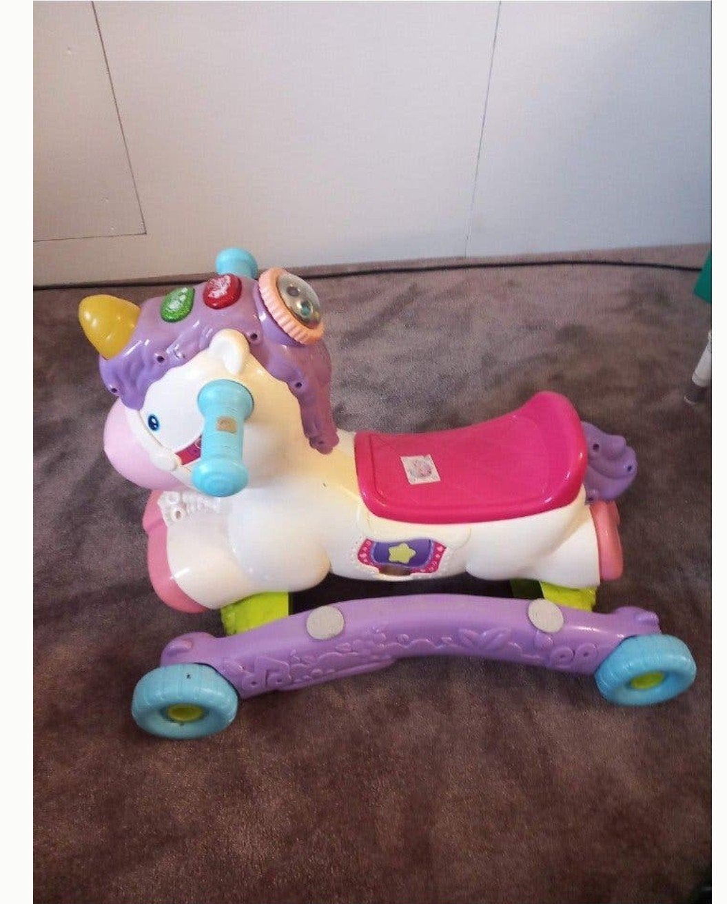 VTech Hobbel & Speel Eenhoorn 2-in-1 (Schommelpaard & Loopwa, Ophalen, Zo goed als nieuw, Overige typen