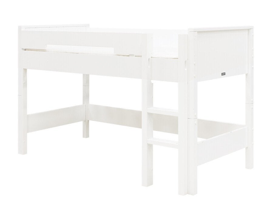 Wit halfhoogslaper bed - Ideaal voor kleine kamers, Ophalen, Gebruikt, 90 cm, Eenpersoons