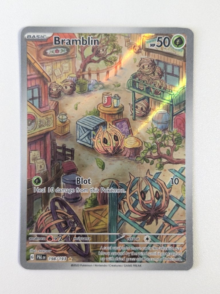 Pokémon kaart (Full Art) - Bramblin [Engels], Ophalen of Verzenden, Zo goed als nieuw, Losse kaart, Foil