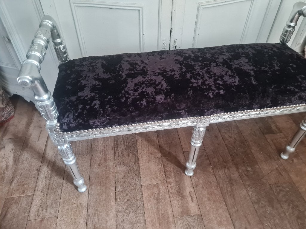 Old look bedbankje barok boudoir, Ophalen, Minder dan 50 cm, Belle Vieille Brocante, Jolandamonsieurs@gmail.com