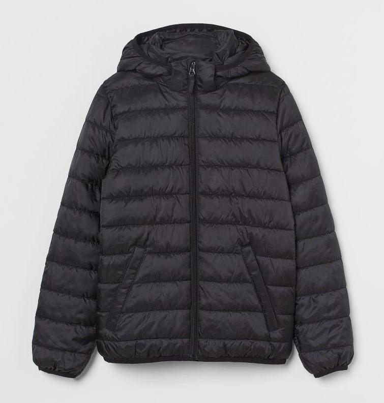 H&M zwarte lichtgewicht pufferjack jas jack winterjas 170, H&M, Nieuw, Ophalen of Verzenden, Jongen