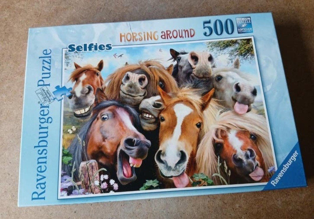 Ravensburger Legpuzzel Selfies Paarden 500 stukjes, Ophalen of Verzenden, 500 t/m 1500 stukjes, Zo goed als nieuw, Legpuzzel
