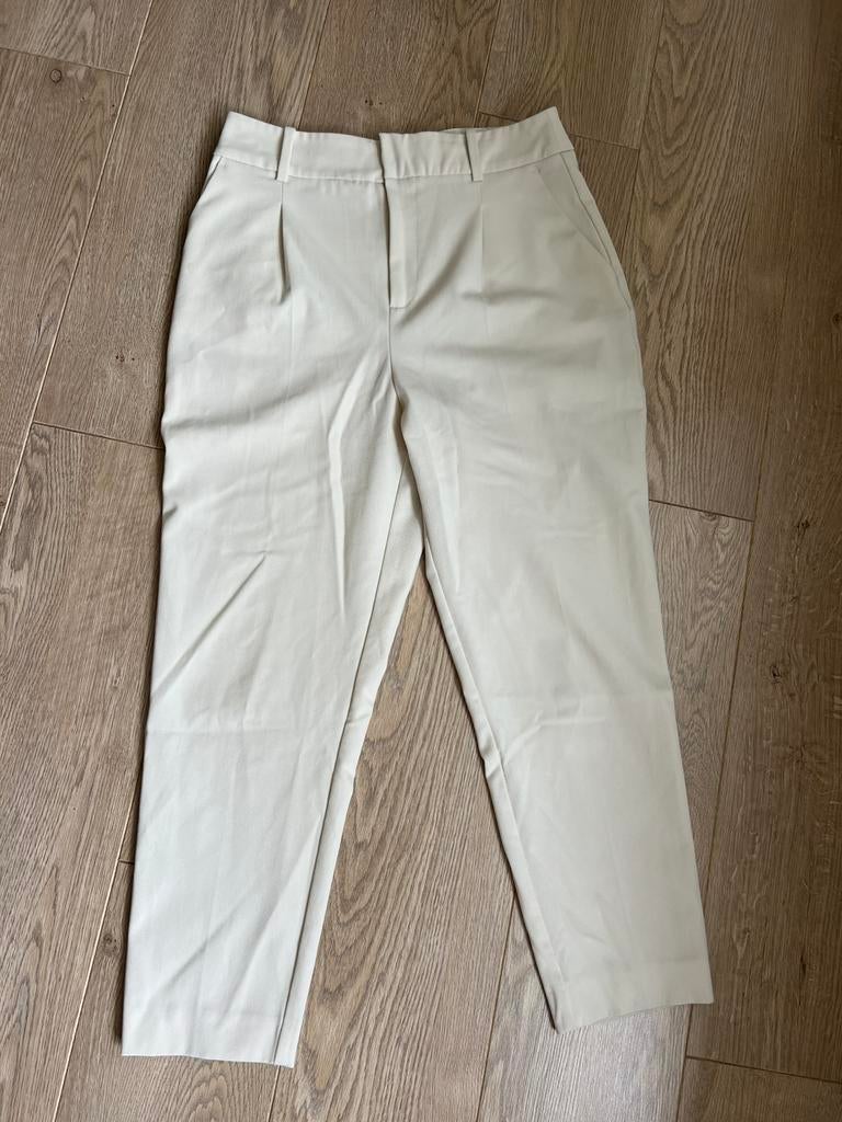 Pantalon beige met hoge taille zara broek, Kleding | Dames, Ophalen of Verzenden, Zo goed als nieuw, Beige, Lang