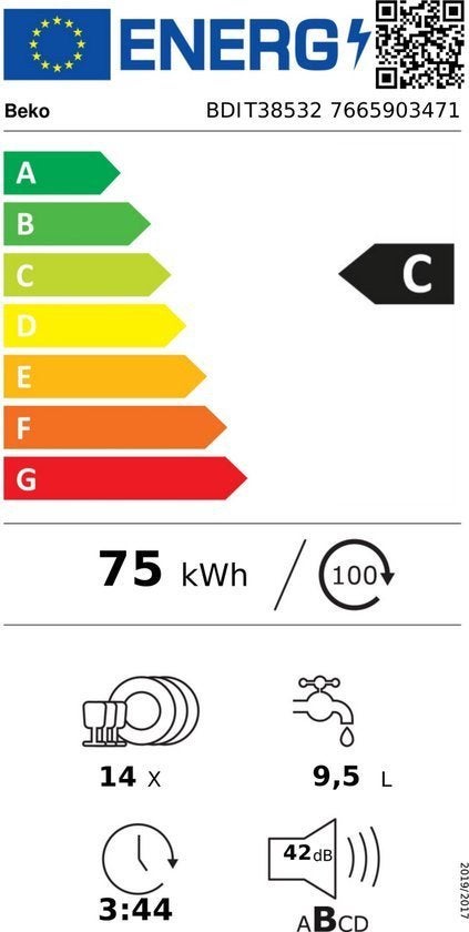 Beko Inbouw vaatwasser BDIT38532 - CornerIntense, Beko Nederland B.V., Minder dan 85 cm, Klantenservice@beko.nl, Nieuwe Hemweg 6-7, 1013 BG Amsterdam
