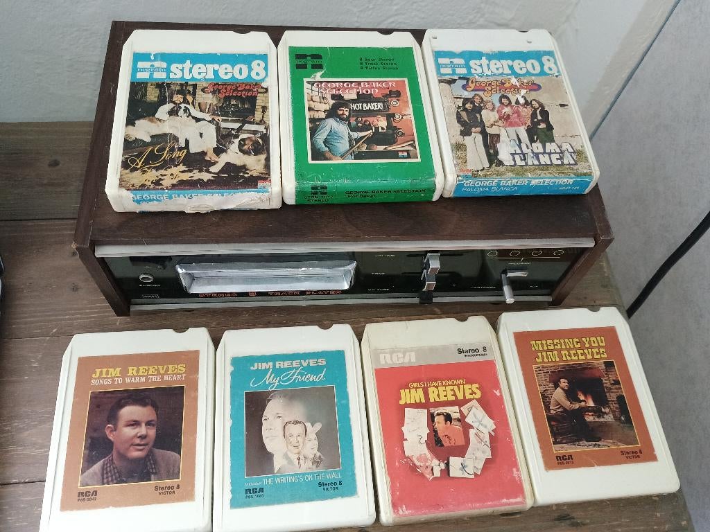 Vintage Hapé 8-Track speler - heeft onderhoud nodig, Audio, Tv en Foto, Bandrecorders, Ophalen of Verzenden, Bandrecorder, Met banden