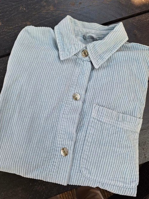 jasje blauwe rib maat M, Ophalen of Verzenden, Zo goed als nieuw, Maat 38/40 (M), Blauw
