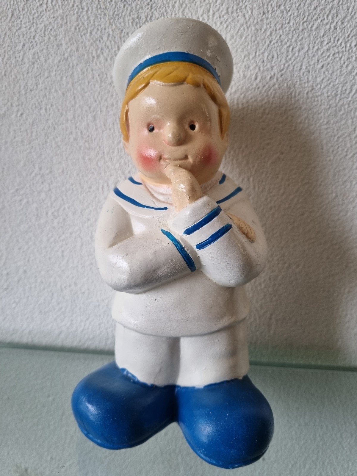 VNT,Jrn'70,SPAARPOT MARINE JONGEN,17.5cm,Keramiek, Igst!, Ophalen of Verzenden, Zo goed als nieuw, Jongen of Meisje