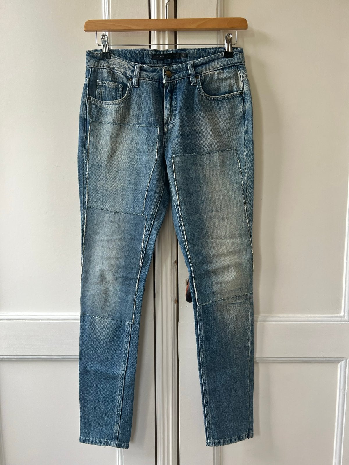 Victoria Beckham Patchwork Jeans - Maat W28, Ophalen of Verzenden, Nieuw, Blauw, W28 - W29 (confectie 36)