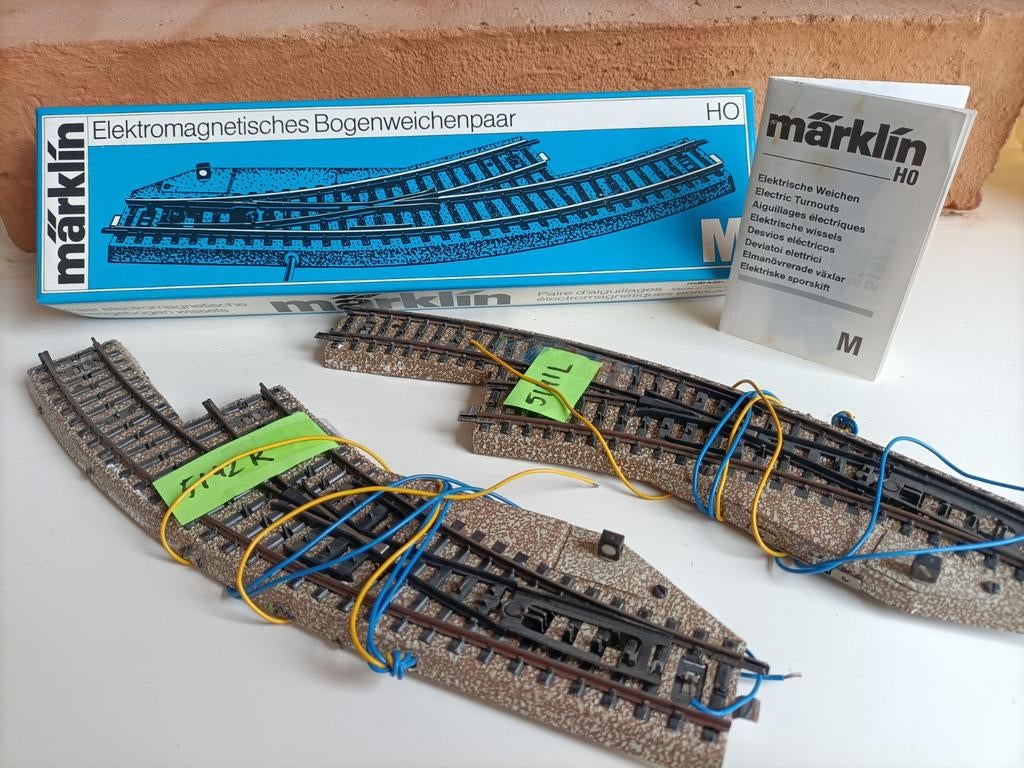 Märklin 5140 electrisch wisselpaar, Hobby en Vrije tijd, Modeltreinen | H0, Ophalen of Verzenden, Wisselstroom, Rails, Märklin