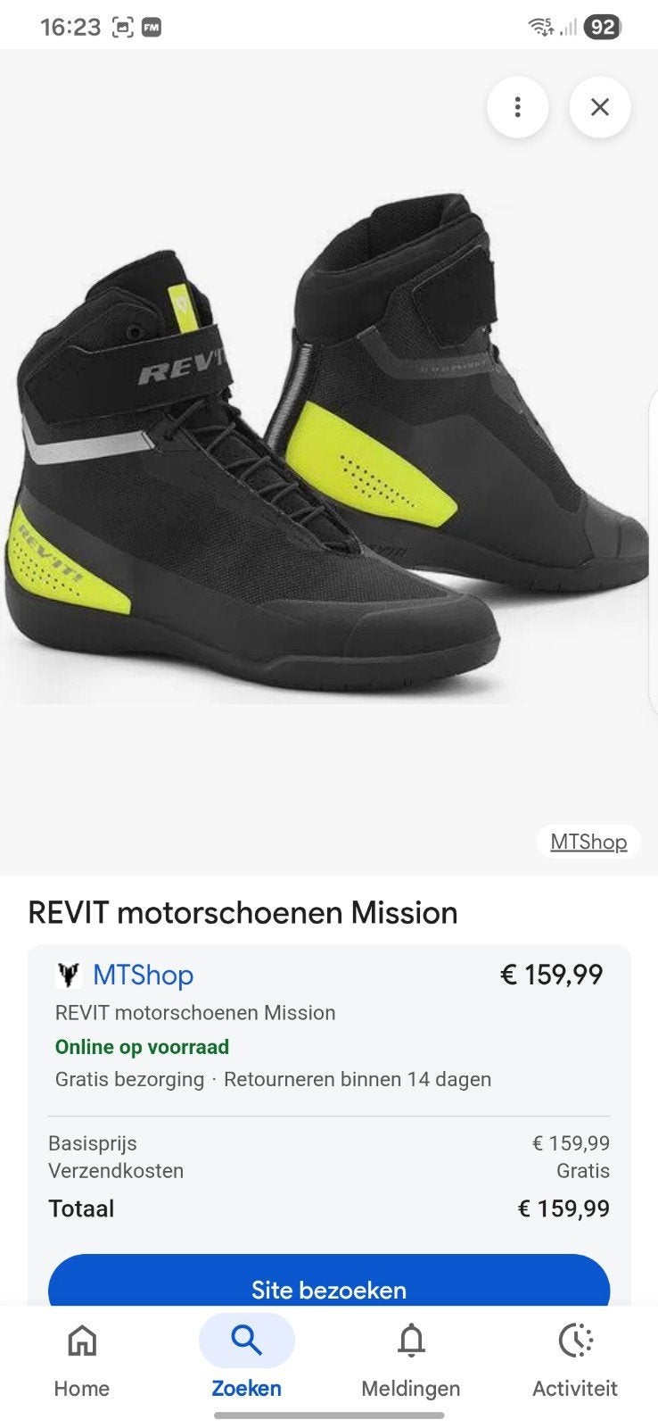 Revit Mission motorschoenen maat 41, Ophalen, Tweedehands, Laarzen, Revit REV’IT