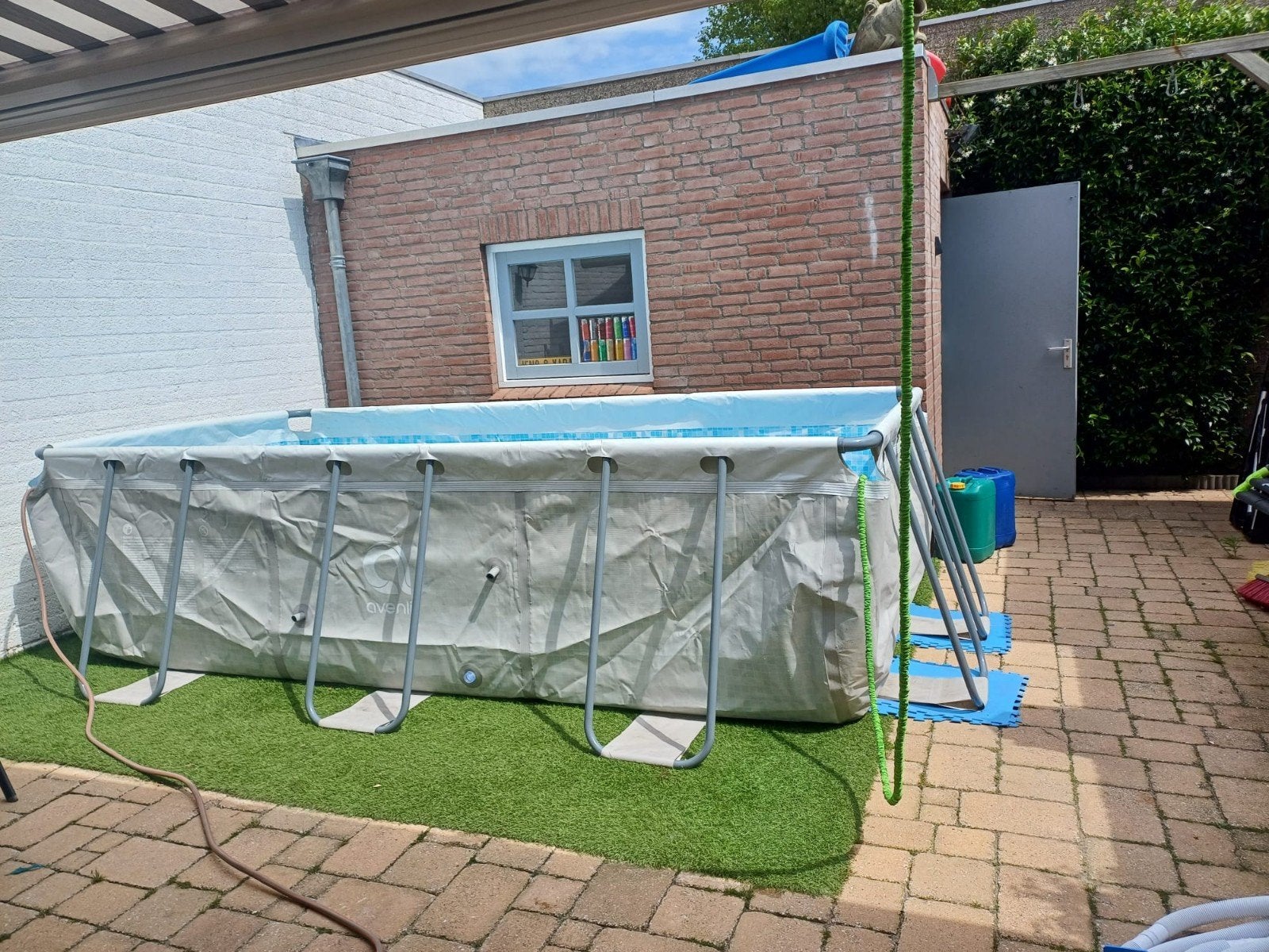 zwembad 200x400x100, Tuin en Terras, Zwembaden, Ophalen, 80 tot 120 cm, Opzetzwembad, 200 tot 400 cm