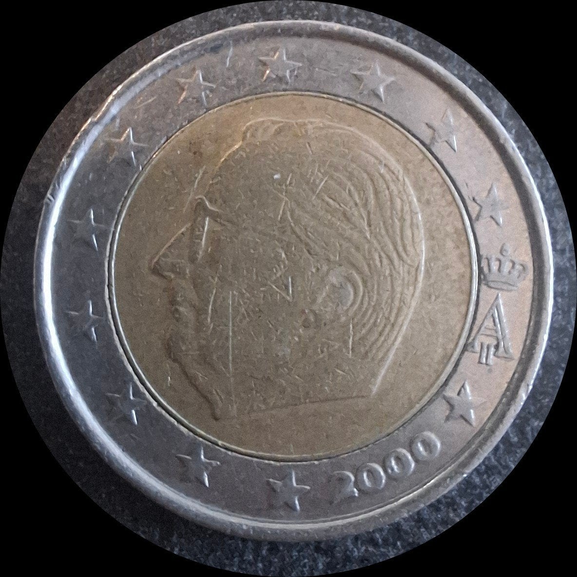 Zeldzame 2 euro munt: Albert II uit 2000, Postzegels en Munten, Munten | Europa | Euromunten, Ophalen of Verzenden, België, 2 euro