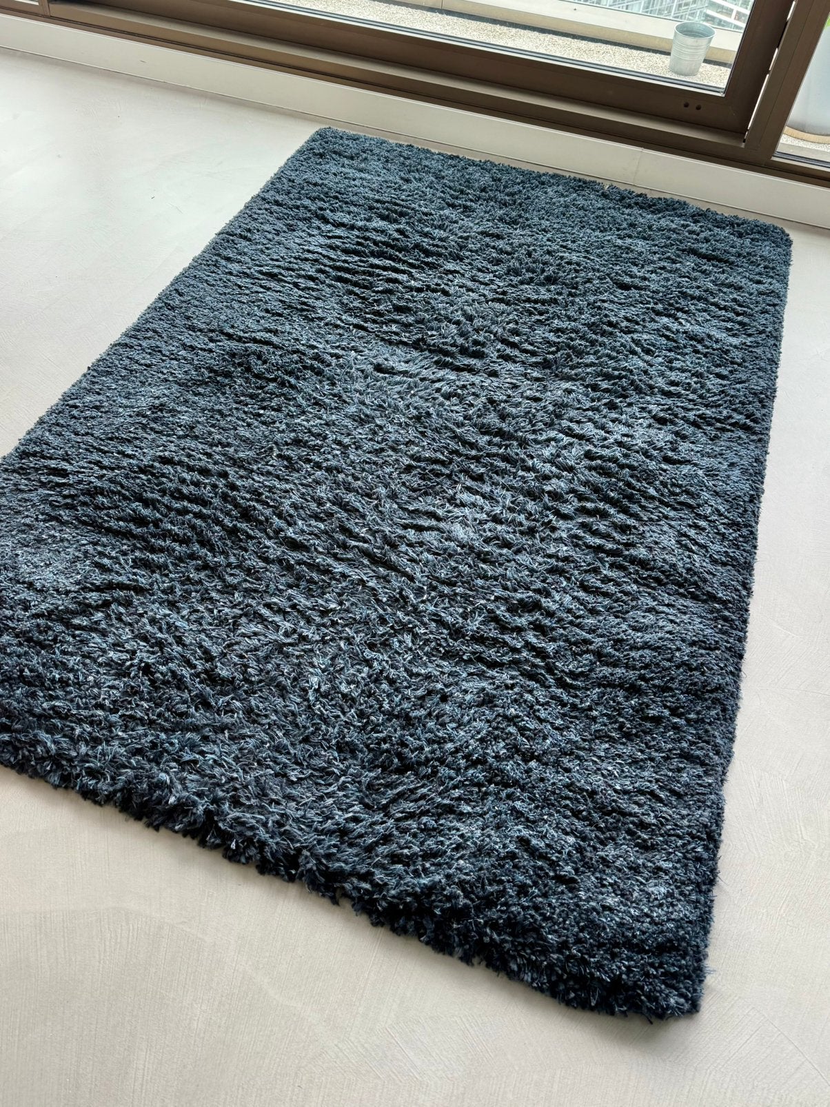 Vollerslev Shaggy Rug Dark Blue 133 x 195 cm, Ophalen of Verzenden, Zo goed als nieuw, Rechthoekig