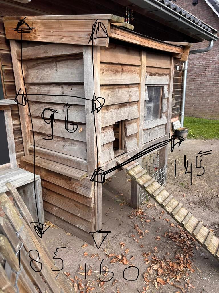 Groot, hoog kippen/-konijenhok, Ophalen, Kippenhok of Kippenren