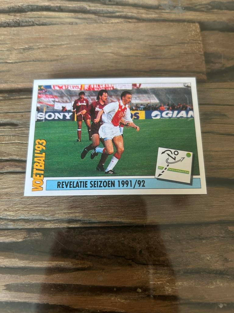 Panini Voetbal '93 Revelatie Seizoen 1991/92 Spelerskaart, Ophalen of Verzenden, Zo goed als nieuw, Ajax, Spelerskaart