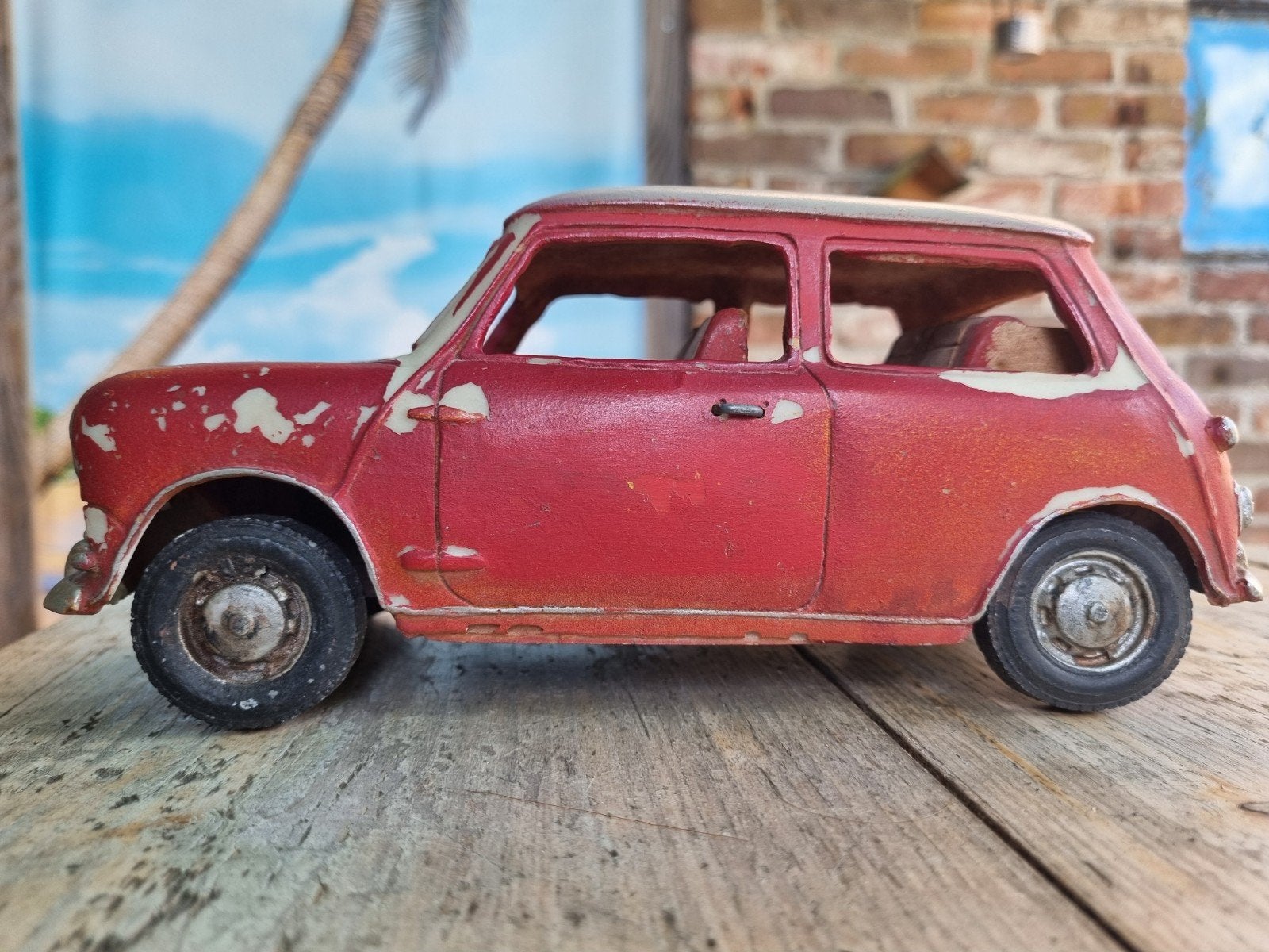 Vintage Mini Cooper modelauto Gebruikt, Ophalen of Verzenden, Gebruikt