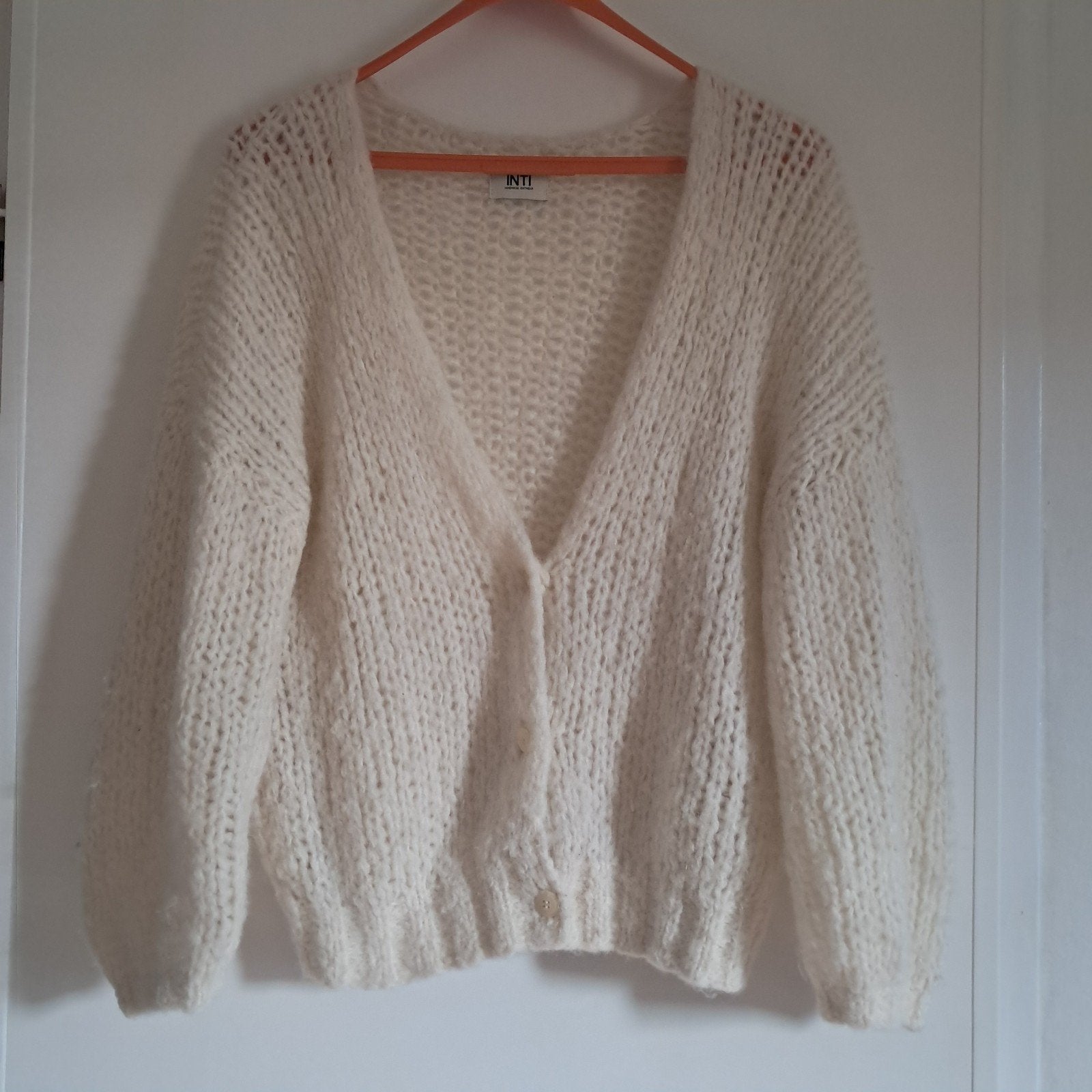 Inti baby alpaca vest, Wit, Maat 42/44 (L), Ophalen of Verzenden, Zo goed als nieuw