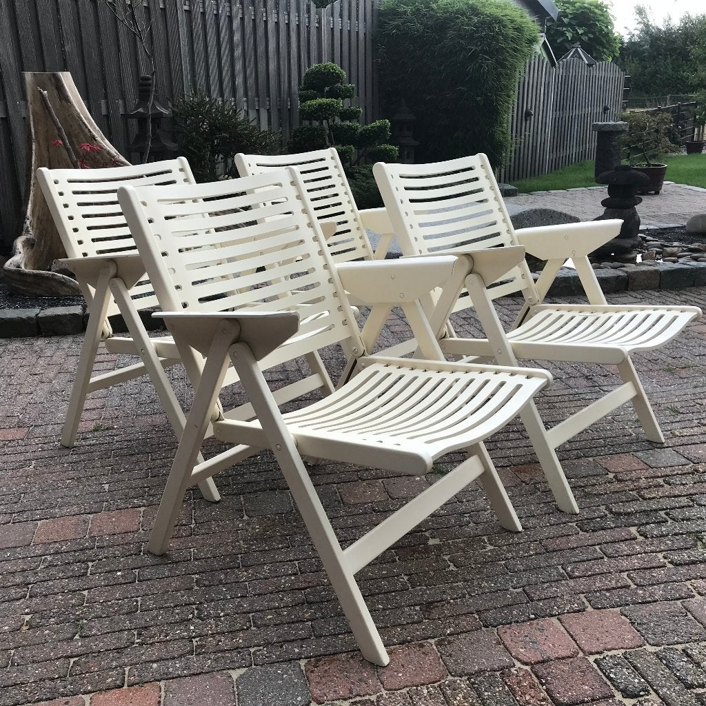 4 Niko Kralj Stol Rex klaps toel stoel stoelen vintage, Ophalen, Gebruikt, Bruin, Nvt