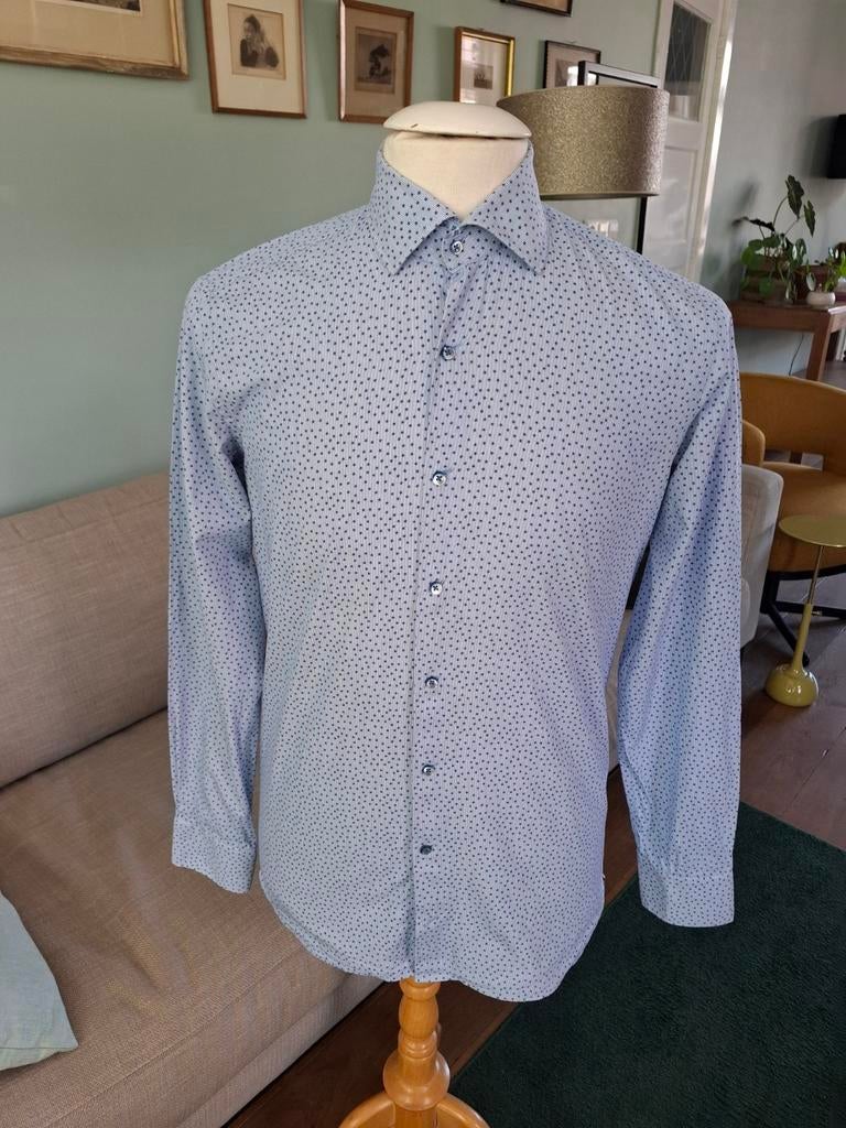 Overhemd van british indigo boordmaat 39, Blauw, Zo goed als nieuw, British Indigo, Halswijdte 39/40 (M)