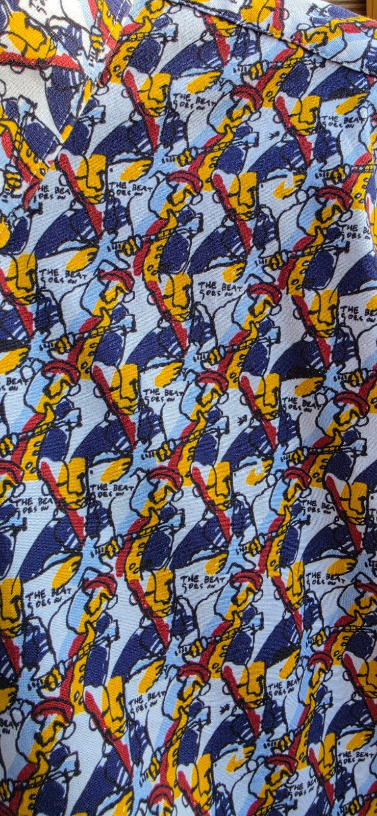 A Fish Named Fred overhemd - Herman Brood print, Kleding | Heren, Meerkleurig, A Fish Named Fred, Ophalen of Verzenden, Zo goed als nieuw