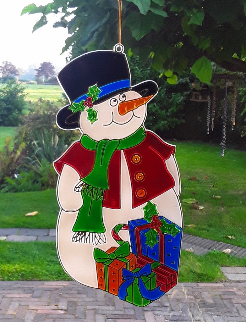 Vintage kerstdecoratie - sneeuwman - sneeuwpop - raamhanger, Diversen, Ophalen of Verzenden, Zo goed als nieuw