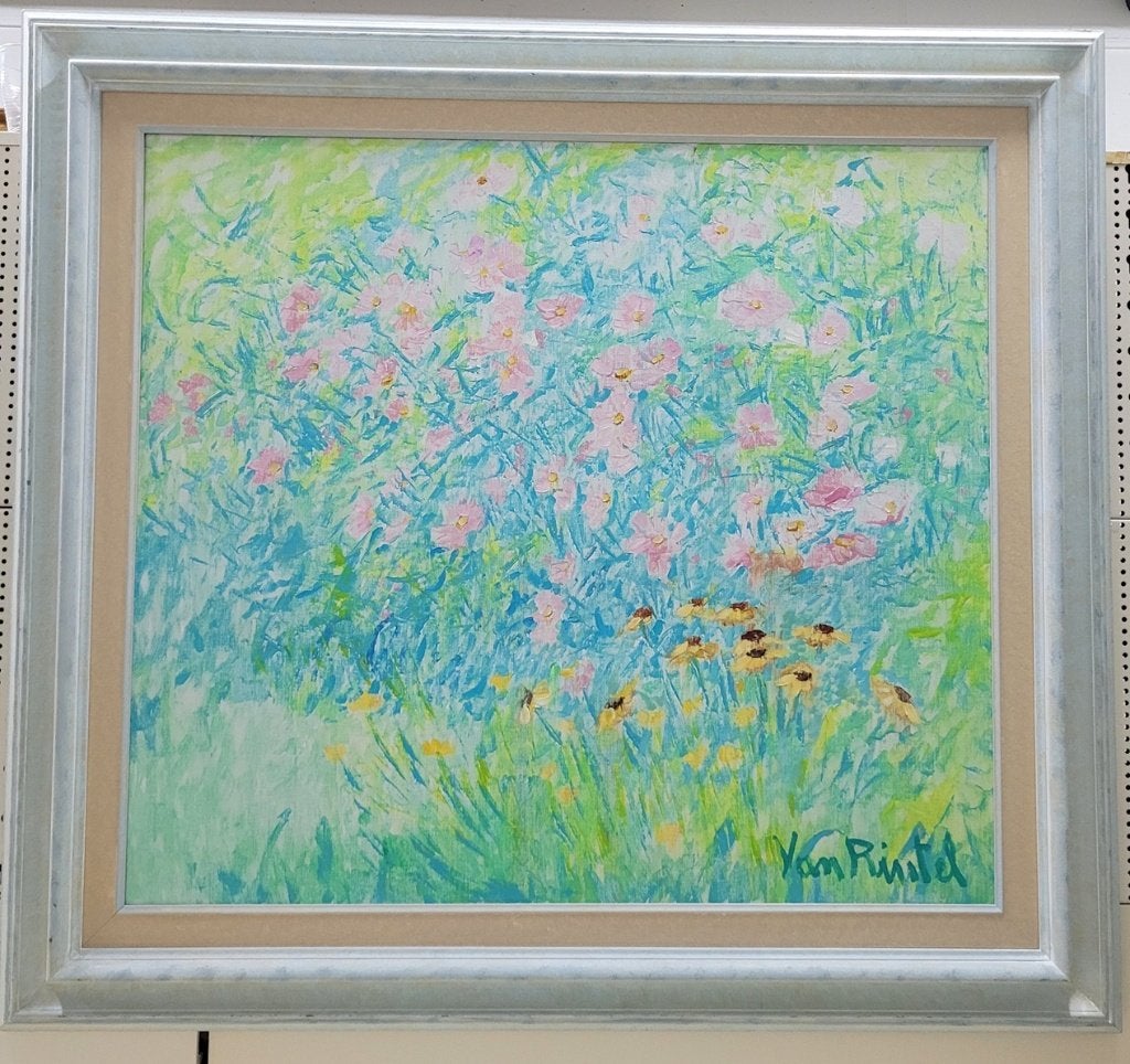Theo VAN RINTEL,  impressionistische bloemenweelde, Antiek en Kunst, Kunst | Schilderijen | Klassiek, Doek, Impressionistisch