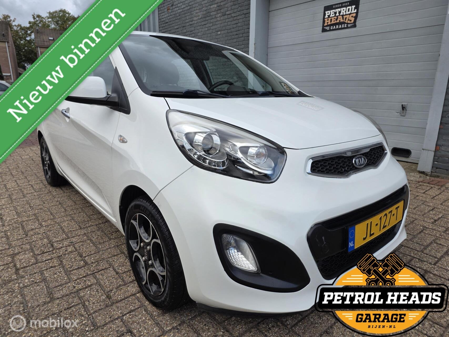 Kia Picanto 1.0 Comfortl.5D#elktr. rmn|Clima|Cruise|APK|LMV, Auto's, Euro 5, Stof, Zwart, 4 stoelen
