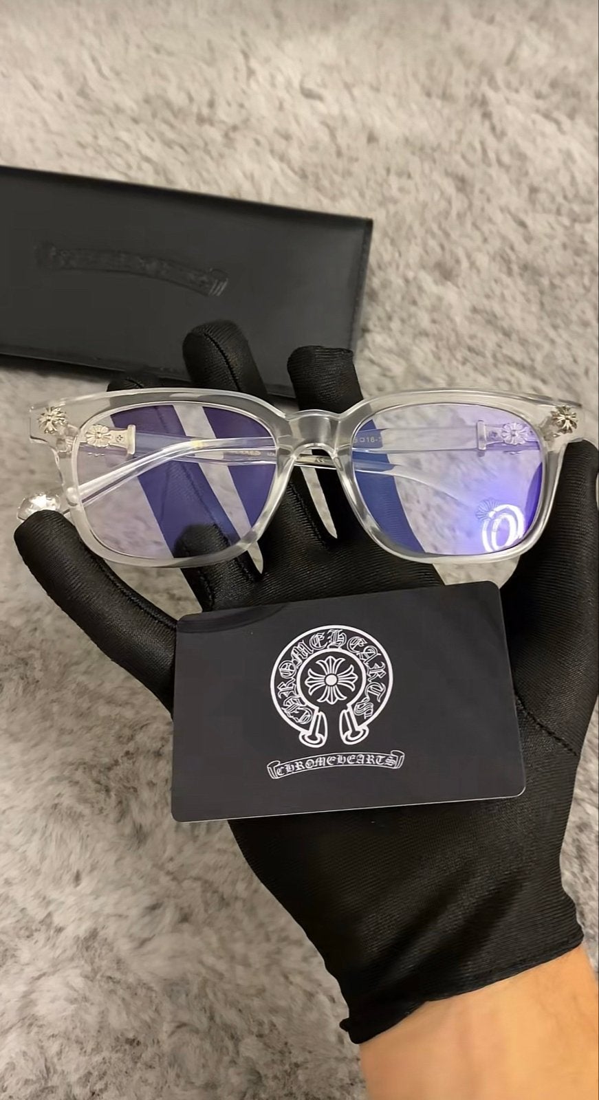 Chrome hearts blue light glasses, Overige merken, Wit, Nieuw, Ophalen of Verzenden