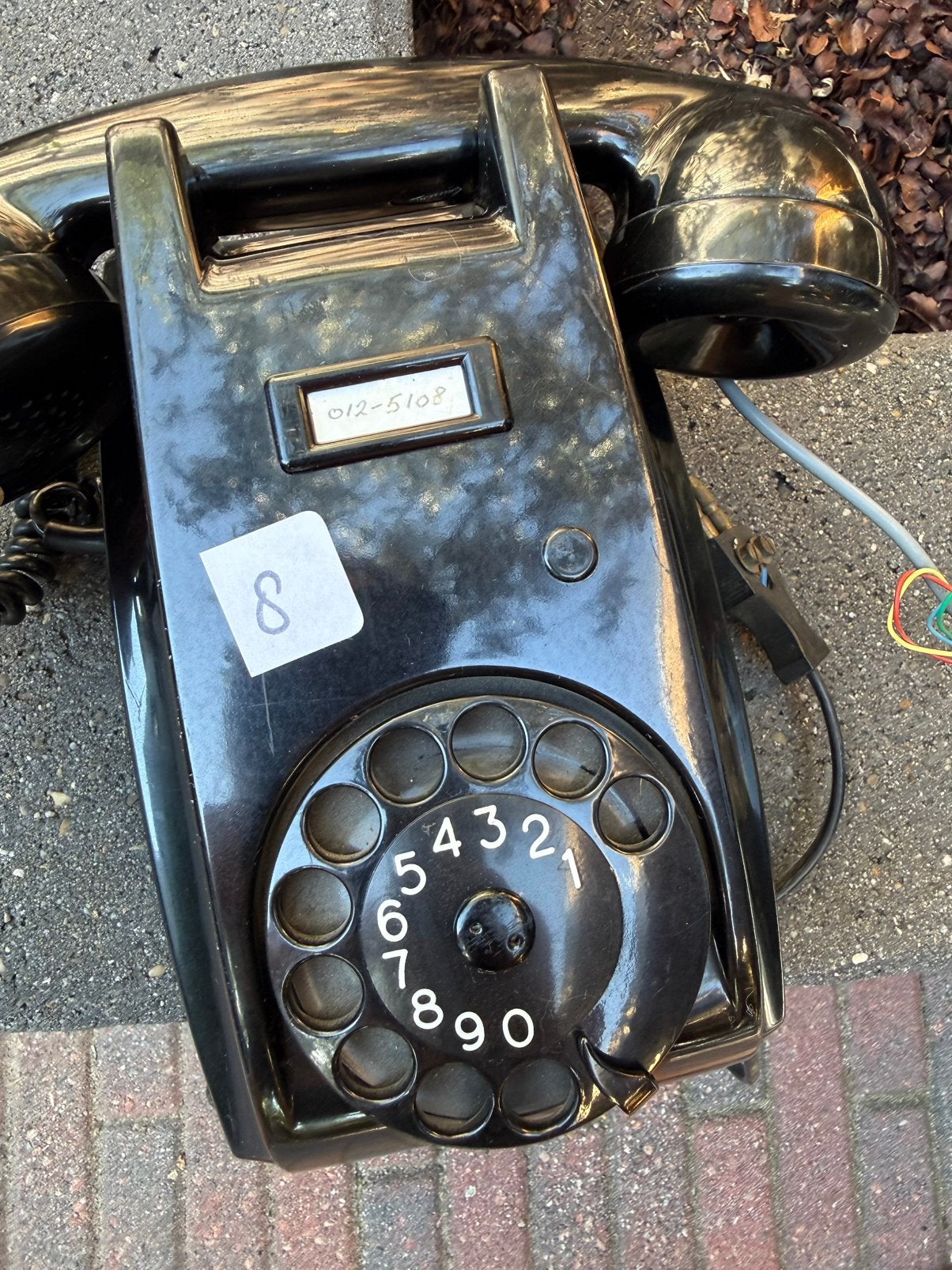 Ericsson bakelieten wandtelefoon 1960 draaischijf, Ophalen, Zo goed als nieuw, Bakeliet