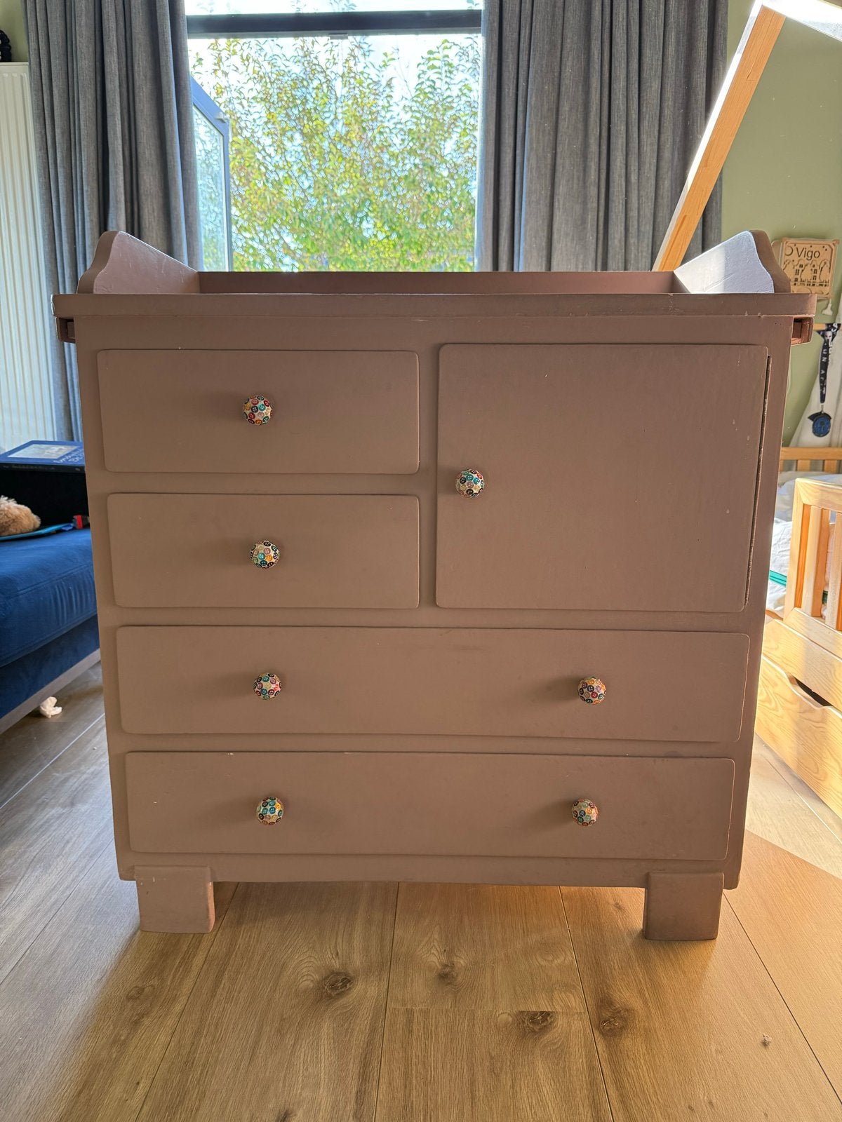 Roze geschilderde commode - opknapper, Ophalen, Gebruikt, 50 tot 70 cm, 75 tot 100 cm