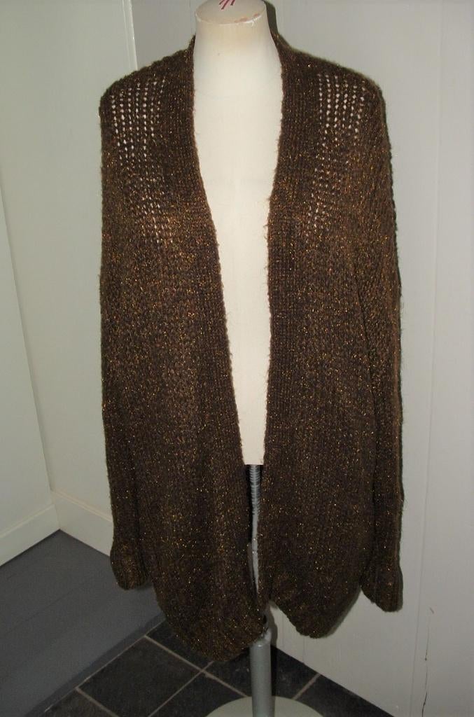 Costes c-reb lurex knit card halflang harig vest maat XS-S, Kleding | Dames, Truien en Vesten, Zo goed als nieuw, Maat 36 (S)