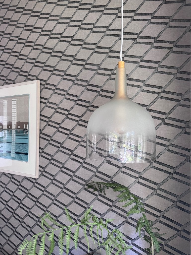 Tijdloze vtwonen hanglamp Bottle Ø30 cm, Ophalen, Zo goed als nieuw, Glas, Modern