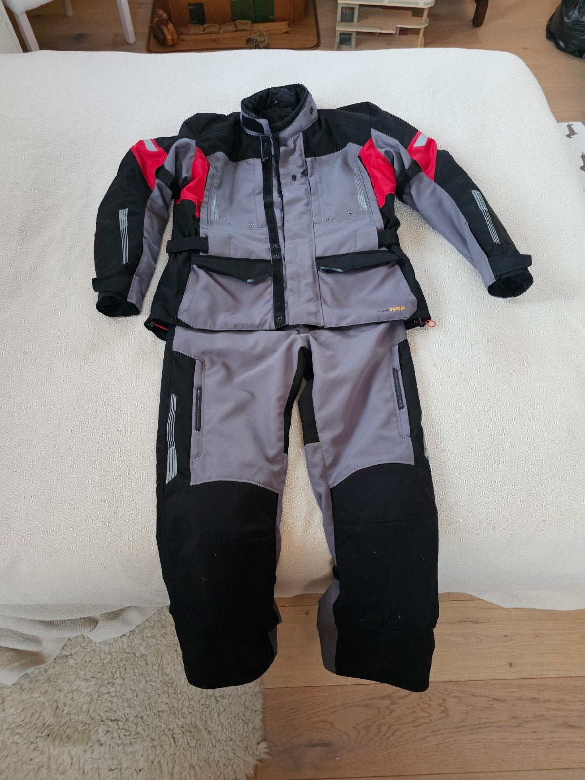 FLM Textiel Motorpak (Jas en Broek) - Maat XL (54-56), Motoren, Ophalen, Jas | textiel, Heren, FLM